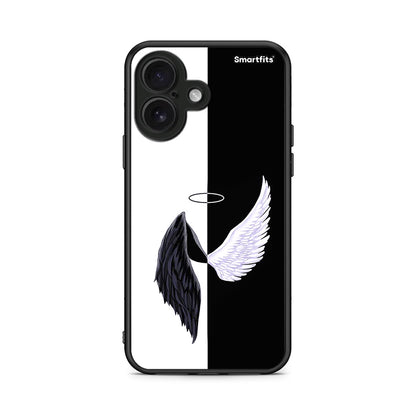 iPhone 16 Angels Demons θήκη από τη Smartfits με σχέδιο στο πίσω μέρος και μαύρο περίβλημα | Smartphone case with colorful back and black bezels by Smartfits