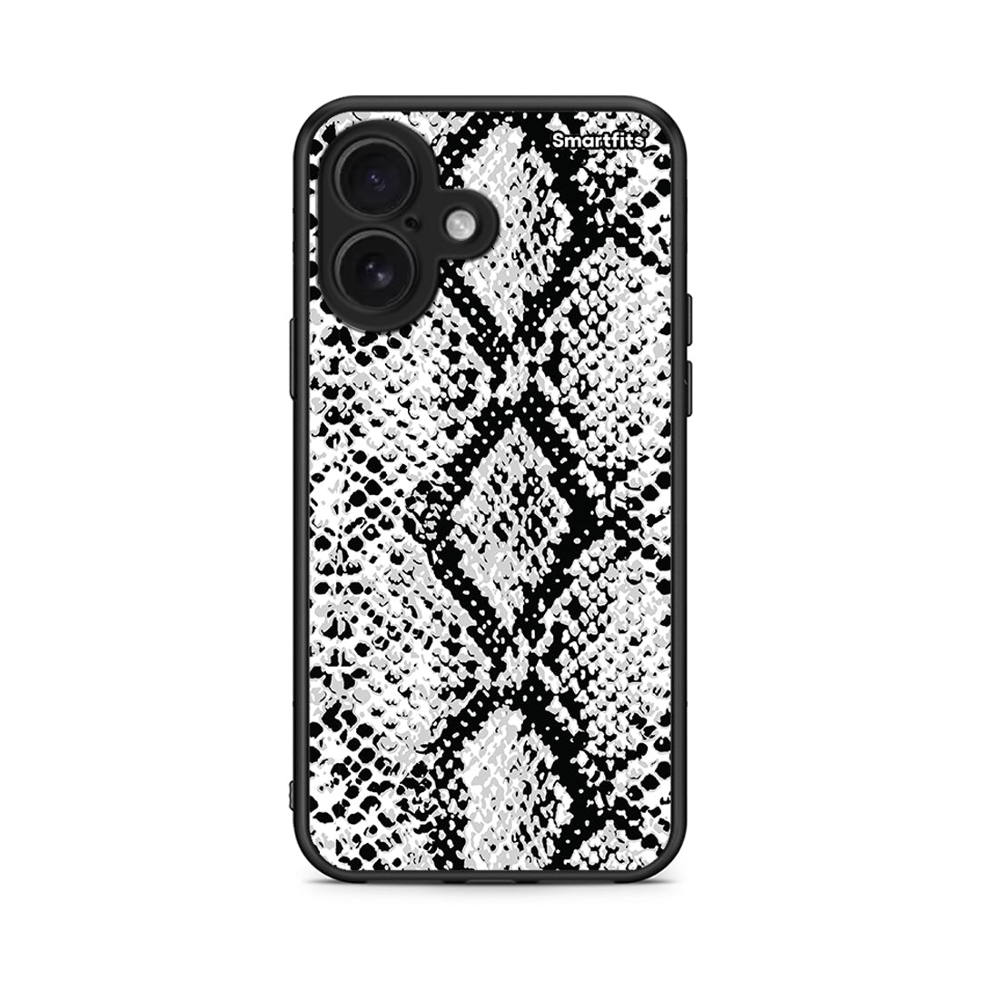 24 - iPhone 16 White Snake Animal case, cover, bumper