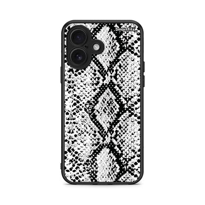 24 - iPhone 16 White Snake Animal case, cover, bumper