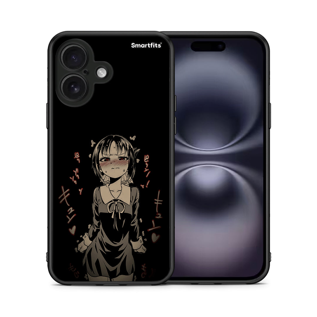 Θήκη iPhone 16 Anime Girl από τη Smartfits με σχέδιο στο πίσω μέρος και μαύρο περίβλημα | iPhone 16 Anime Girl case with colorful back and black bezels