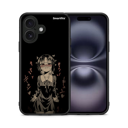 Θήκη iPhone 16 Anime Girl από τη Smartfits με σχέδιο στο πίσω μέρος και μαύρο περίβλημα | iPhone 16 Anime Girl case with colorful back and black bezels