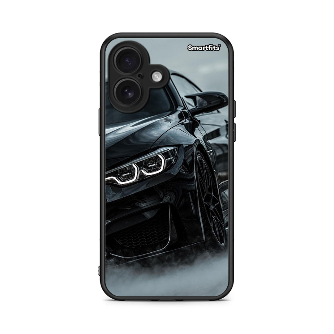 iPhone 16 Black BMW θήκη από τη Smartfits με σχέδιο στο πίσω μέρος και μαύρο περίβλημα | Smartphone case with colorful back and black bezels by Smartfits
