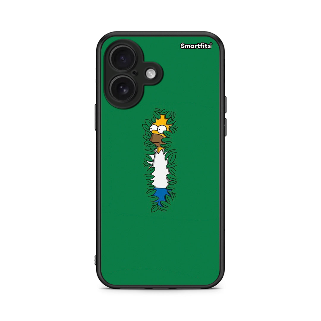 iPhone 16 Bush Man Θήκη Αγίου Βαλεντίνου από τη Smartfits με σχέδιο στο πίσω μέρος και μαύρο περίβλημα | Smartphone case with colorful back and black bezels by Smartfits