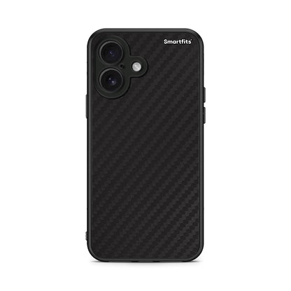 iPhone 16 Carbon Black θήκη από τη Smartfits με σχέδιο στο πίσω μέρος και μαύρο περίβλημα | Smartphone case with colorful back and black bezels by Smartfits