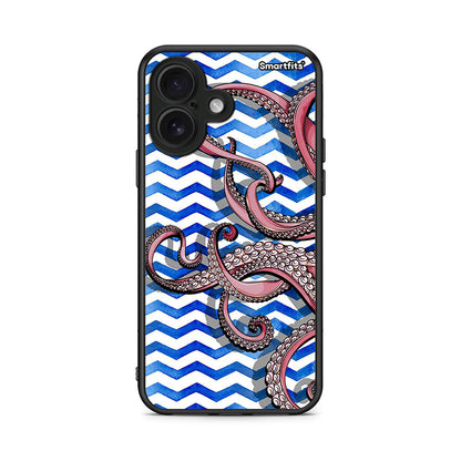 iPhone 16 Chevron Devilfish θήκη από τη Smartfits με σχέδιο στο πίσω μέρος και μαύρο περίβλημα | Smartphone case with colorful back and black bezels by Smartfits