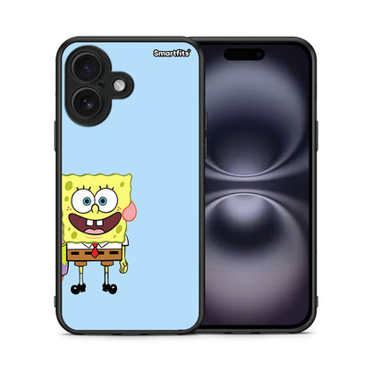 Θήκη iPhone 16 Friends Bob από τη Smartfits με σχέδιο στο πίσω μέρος και μαύρο περίβλημα | iPhone 16 Friends Bob case with colorful back and black bezels