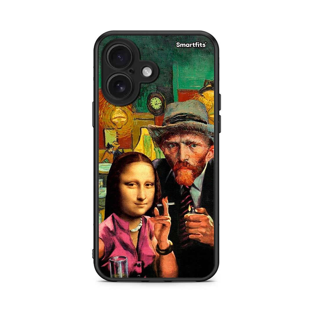 iPhone 16 Funny Art θήκη από τη Smartfits με σχέδιο στο πίσω μέρος και μαύρο περίβλημα | Smartphone case with colorful back and black bezels by Smartfits