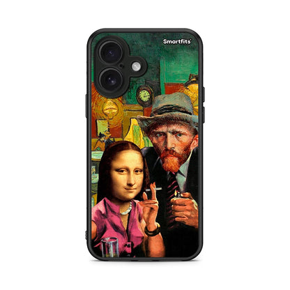 iPhone 16 Funny Art θήκη από τη Smartfits με σχέδιο στο πίσω μέρος και μαύρο περίβλημα | Smartphone case with colorful back and black bezels by Smartfits
