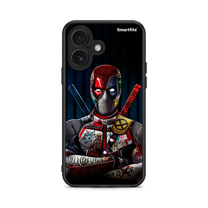 iPhone 16 Funny Guy θήκη από τη Smartfits με σχέδιο στο πίσω μέρος και μαύρο περίβλημα | Smartphone case with colorful back and black bezels by Smartfits