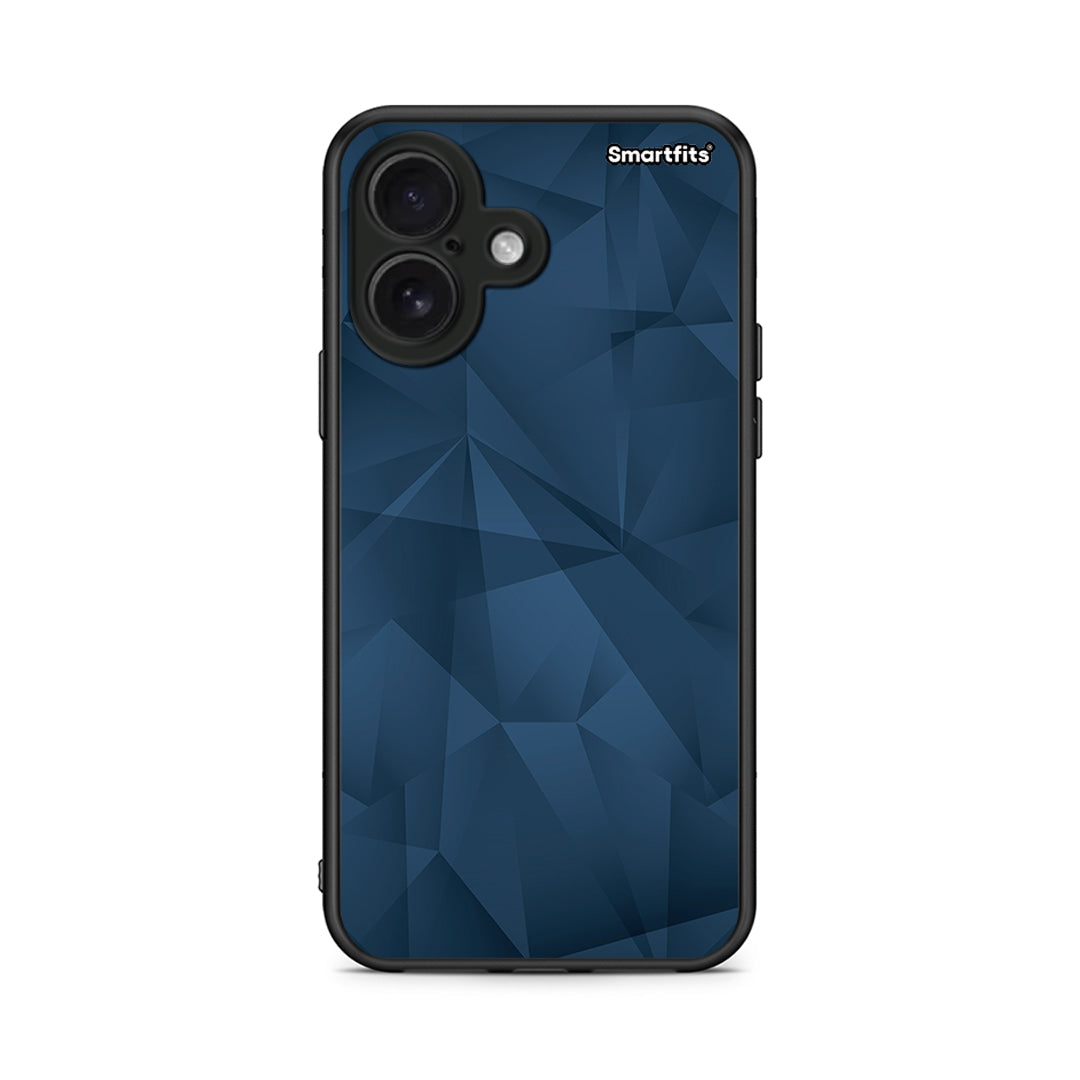 39 - iPhone 16 Blue Abstract Geometric case, cover, bumper