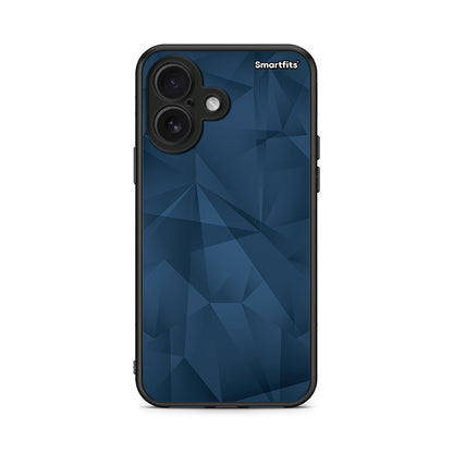 39 - iPhone 16 Blue Abstract Geometric case, cover, bumper