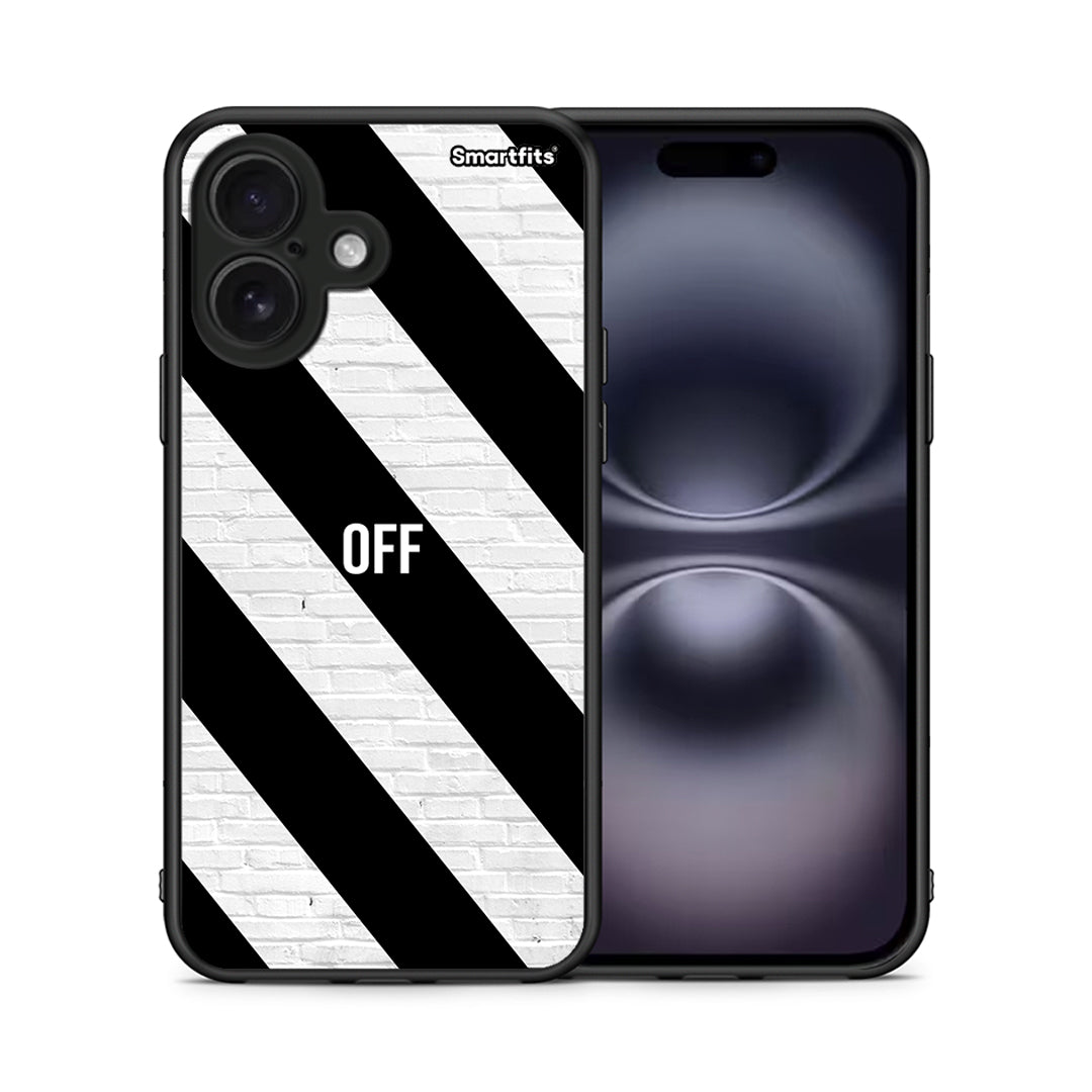 Θήκη iPhone 16 Get Off από τη Smartfits με σχέδιο στο πίσω μέρος και μαύρο περίβλημα | iPhone 16 Get Off case with colorful back and black bezels