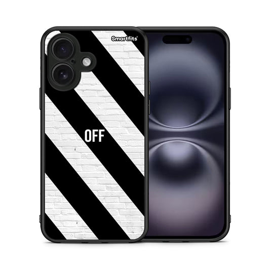 Θήκη iPhone 16 Get Off από τη Smartfits με σχέδιο στο πίσω μέρος και μαύρο περίβλημα | iPhone 16 Get Off case with colorful back and black bezels