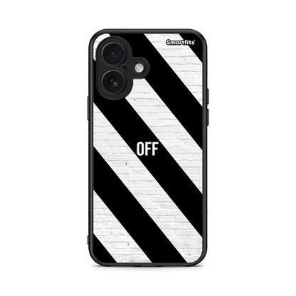 iPhone 16 Get Off θήκη από τη Smartfits με σχέδιο στο πίσω μέρος και μαύρο περίβλημα | Smartphone case with colorful back and black bezels by Smartfits