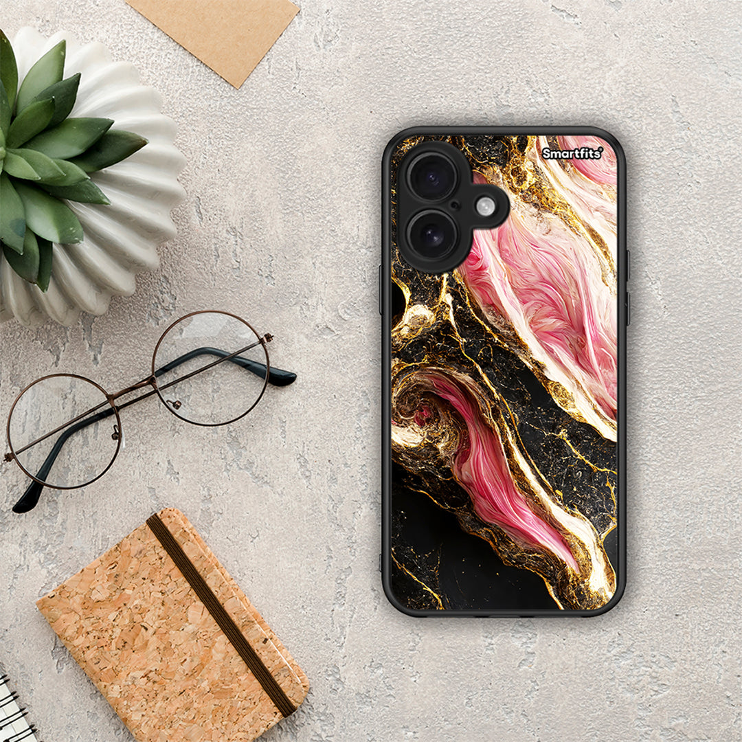 Glamorous Pink Marble - iPhone 16 θήκη