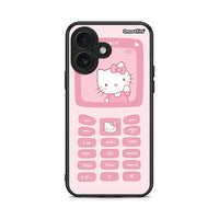 Thumbnail for iPhone 16 Hello Kitten Θήκη Αγίου Βαλεντίνου από τη Smartfits με σχέδιο στο πίσω μέρος και μαύρο περίβλημα | Smartphone case with colorful back and black bezels by Smartfits