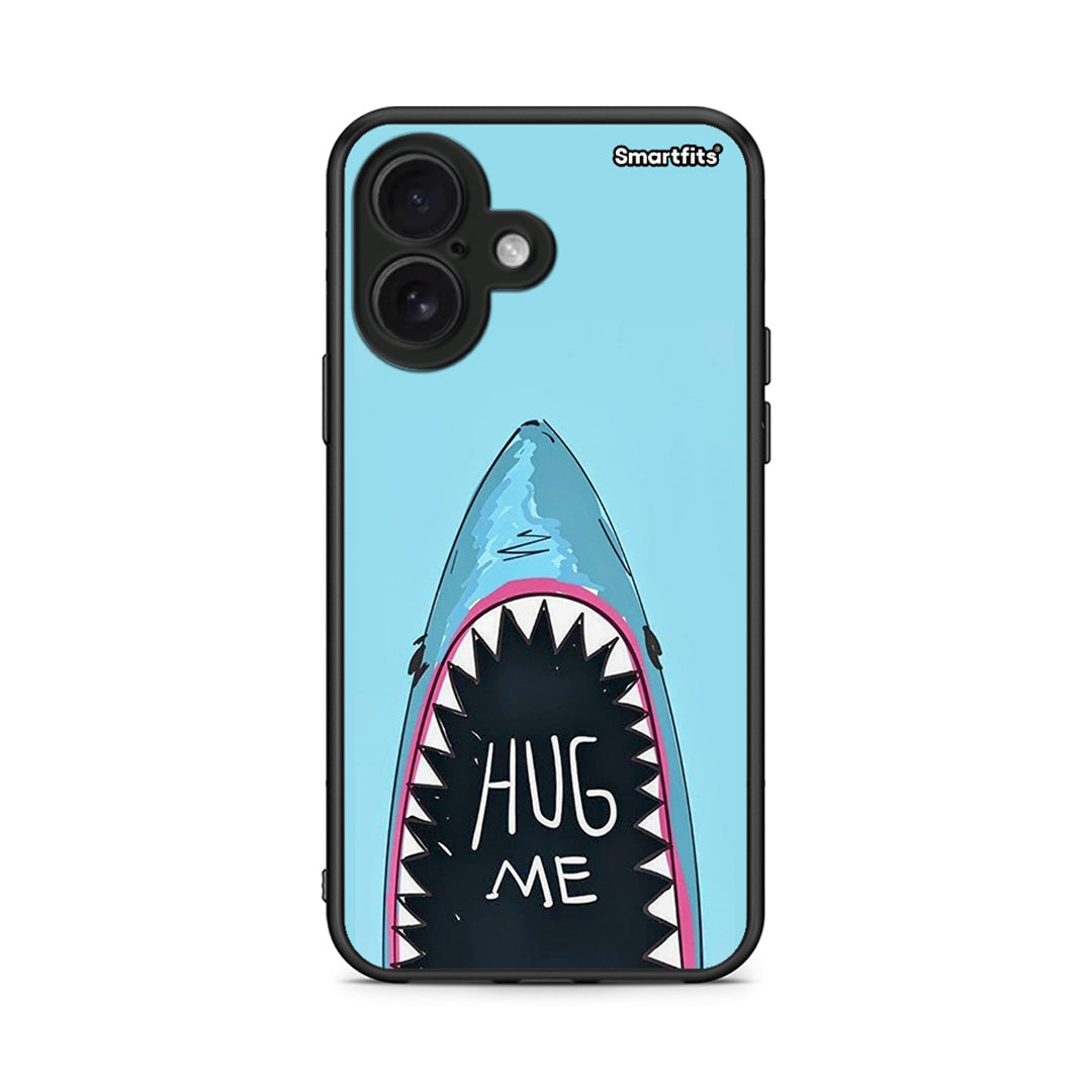 iPhone 16 Hug Me θήκη από τη Smartfits με σχέδιο στο πίσω μέρος και μαύρο περίβλημα | Smartphone case with colorful back and black bezels by Smartfits
