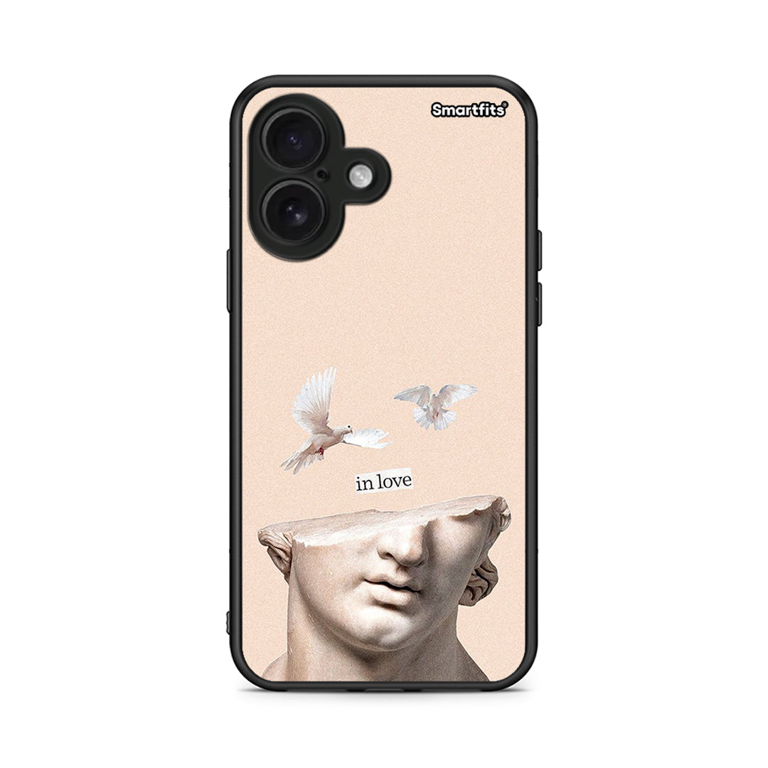 iPhone 16 In Love θήκη από τη Smartfits με σχέδιο στο πίσω μέρος και μαύρο περίβλημα | Smartphone case with colorful back and black bezels by Smartfits