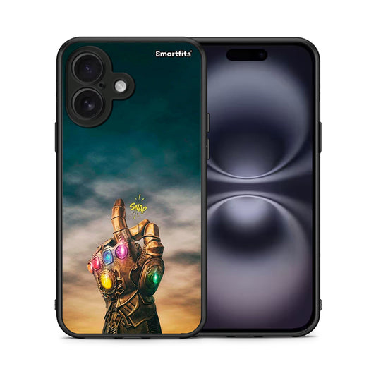 Θήκη iPhone 16 Infinity Snap από τη Smartfits με σχέδιο στο πίσω μέρος και μαύρο περίβλημα | iPhone 16 Infinity Snap case with colorful back and black bezels