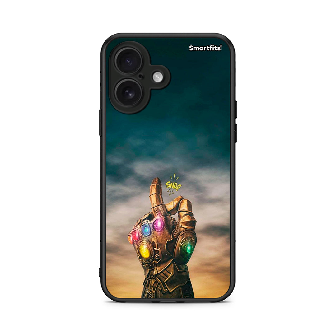 iPhone 16 Infinity Snap θήκη από τη Smartfits με σχέδιο στο πίσω μέρος και μαύρο περίβλημα | Smartphone case with colorful back and black bezels by Smartfits