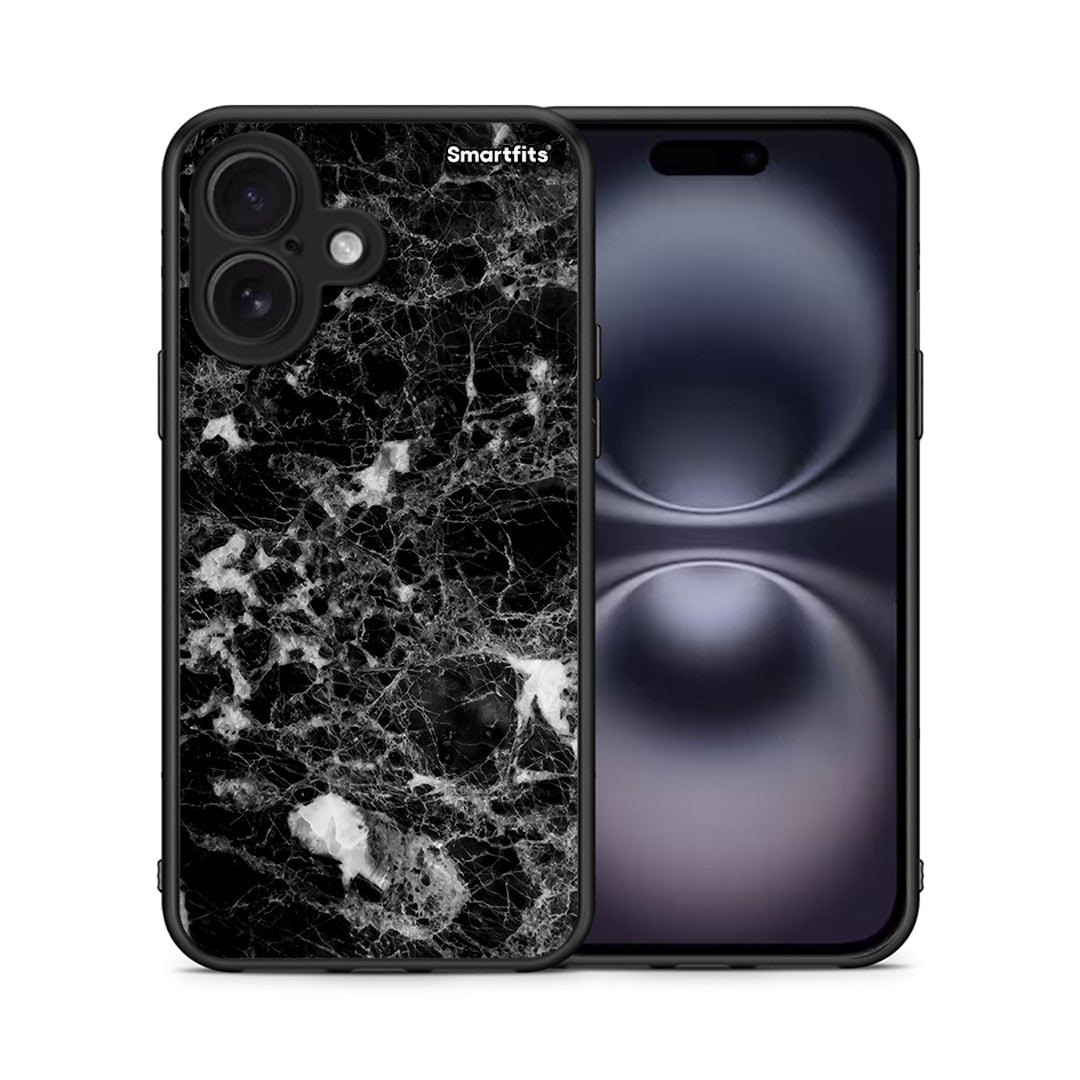 Θήκη iPhone 16 Male Marble από τη Smartfits με σχέδιο στο πίσω μέρος και μαύρο περίβλημα | iPhone 16 Male Marble case with colorful back and black bezels