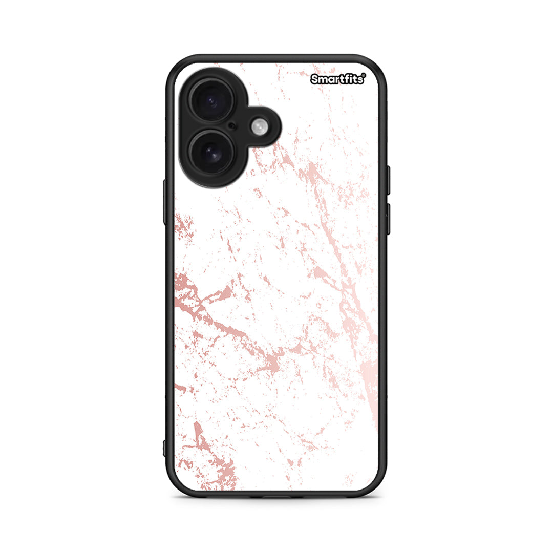 116 - iPhone 16 Pink Splash Marble case, cover, bumper