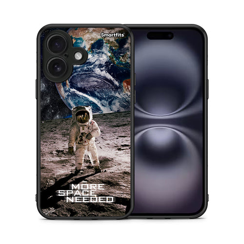 Θήκη iPhone 16 More Space από τη Smartfits με σχέδιο στο πίσω μέρος και μαύρο περίβλημα | iPhone 16 More Space case with colorful back and black bezels