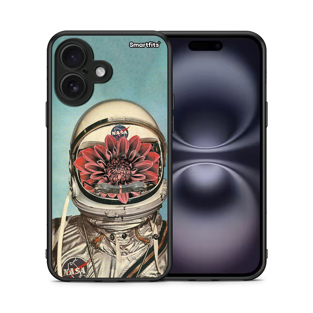 Θήκη iPhone 16 Nasa Bloom από τη Smartfits με σχέδιο στο πίσω μέρος και μαύρο περίβλημα | iPhone 16 Nasa Bloom case with colorful back and black bezels