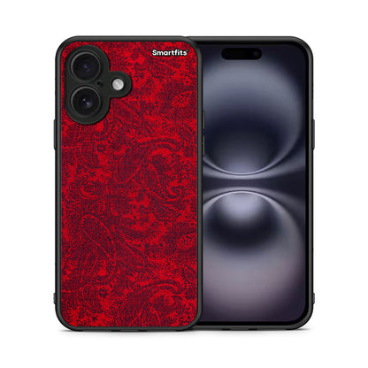 Θήκη iPhone 16 Paisley Cashmere από τη Smartfits με σχέδιο στο πίσω μέρος και μαύρο περίβλημα | iPhone 16 Paisley Cashmere case with colorful back and black bezels