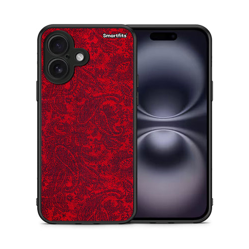 Θήκη iPhone 16 Paisley Cashmere από τη Smartfits με σχέδιο στο πίσω μέρος και μαύρο περίβλημα | iPhone 16 Paisley Cashmere case with colorful back and black bezels