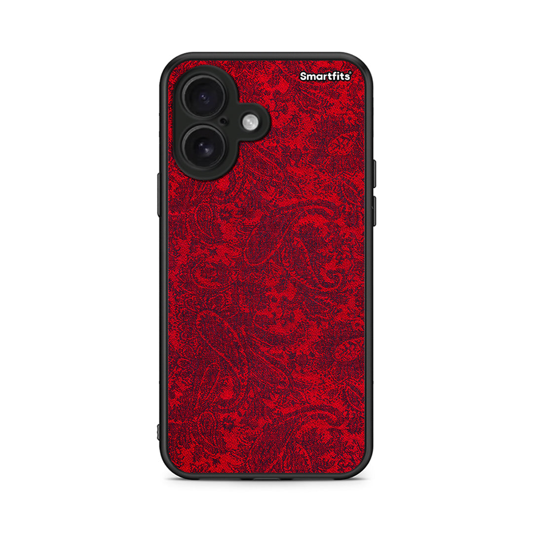 iPhone 16 Paisley Cashmere θήκη από τη Smartfits με σχέδιο στο πίσω μέρος και μαύρο περίβλημα | Smartphone case with colorful back and black bezels by Smartfits
