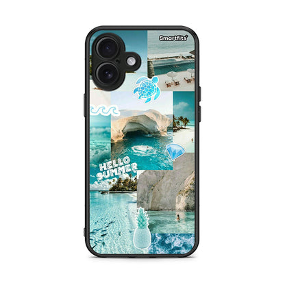 iPhone 16 Plus Aesthetic Summer Θήκη από τη Smartfits με σχέδιο στο πίσω μέρος και μαύρο περίβλημα | Smartphone case with colorful back and black bezels by Smartfits