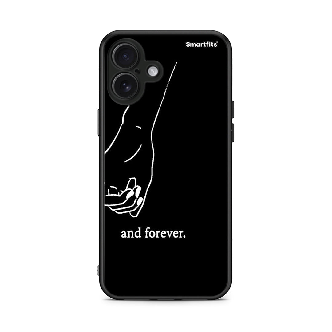 iPhone 16 Plus Always & Forever 2 Θήκη Αγίου Βαλεντίνου από τη Smartfits με σχέδιο στο πίσω μέρος και μαύρο περίβλημα | Smartphone case with colorful back and black bezels by Smartfits