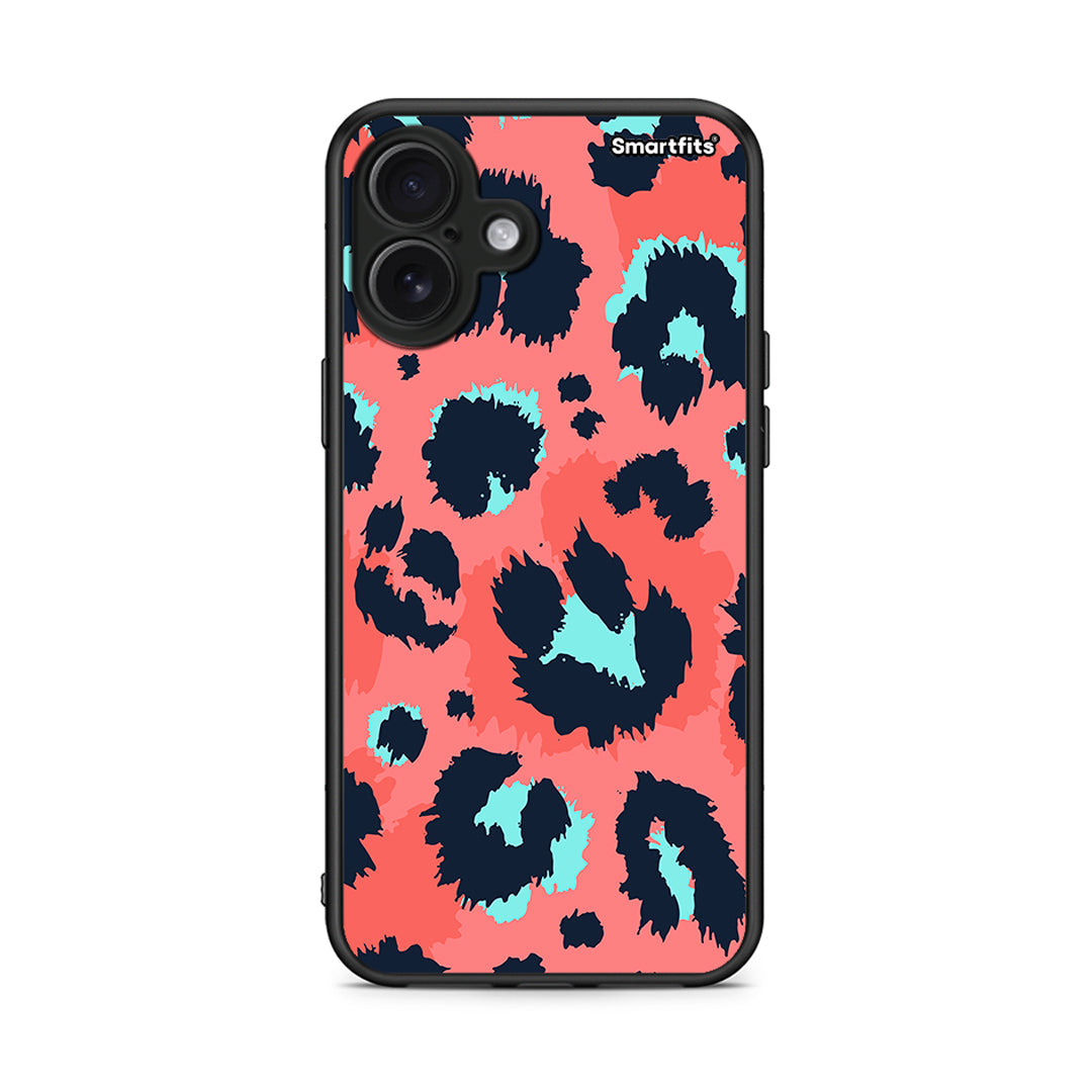 22 - iPhone 16 Plus Pink Leopard Animal case, cover, bumper