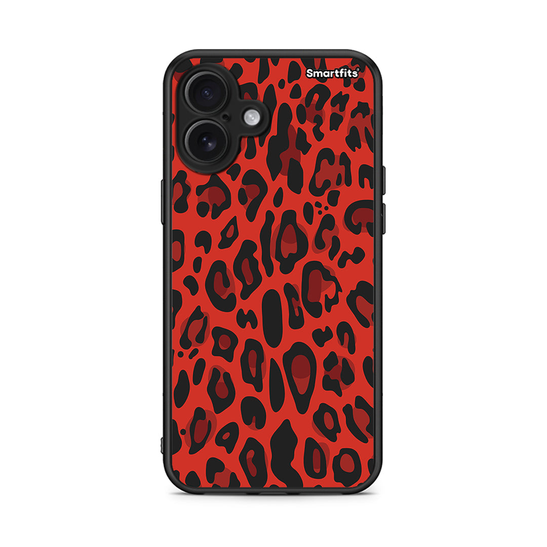 4 - iPhone 16 Plus Red Leopard Animal case, cover, bumper