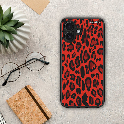 Animal Red Leopard - iPhone 16 Plus θήκη