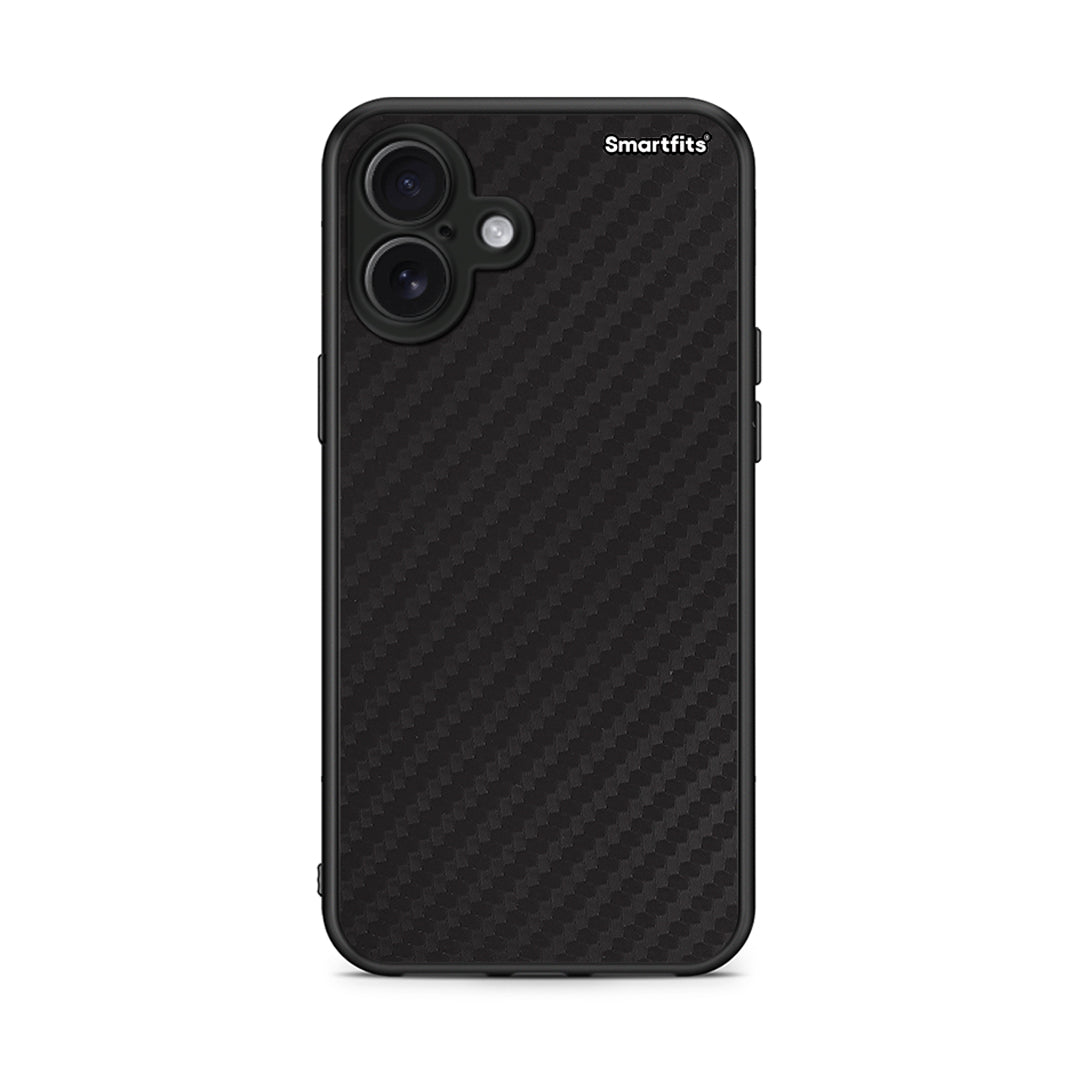 iPhone 16 Plus Carbon Black θήκη από τη Smartfits με σχέδιο στο πίσω μέρος και μαύρο περίβλημα | Smartphone case with colorful back and black bezels by Smartfits