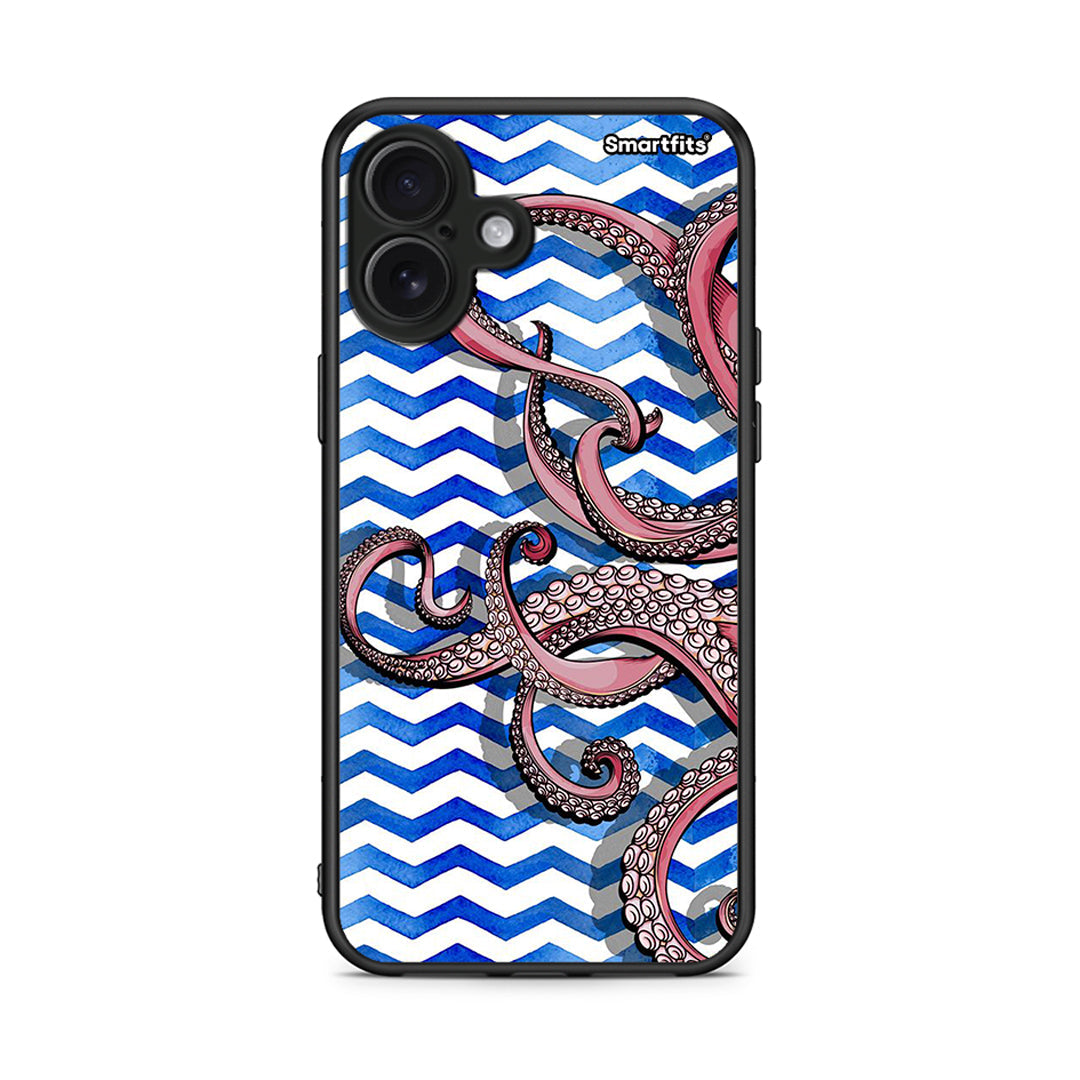 iPhone 16 Plus Chevron Devilfish θήκη από τη Smartfits με σχέδιο στο πίσω μέρος και μαύρο περίβλημα | Smartphone case with colorful back and black bezels by Smartfits