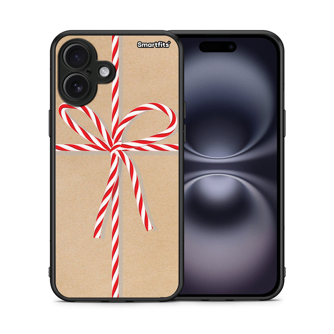Θήκη iPhone 16 Plus Christmas Gift από τη Smartfits με σχέδιο στο πίσω μέρος και μαύρο περίβλημα | iPhone 16 Plus Christmas Gift case with colorful back and black bezels