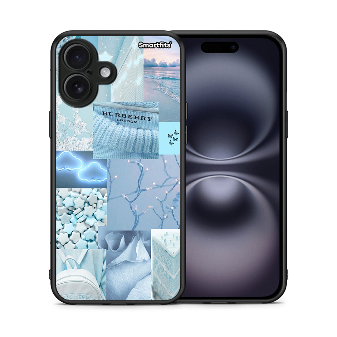 Θήκη iPhone 16 Plus Ciel Aesthetic Collage από τη Smartfits με σχέδιο στο πίσω μέρος και μαύρο περίβλημα | iPhone 16 Plus Ciel Aesthetic Collage case with colorful back and black bezels