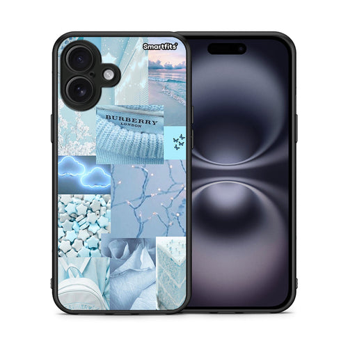 Θήκη iPhone 16 Plus Ciel Aesthetic Collage από τη Smartfits με σχέδιο στο πίσω μέρος και μαύρο περίβλημα | iPhone 16 Plus Ciel Aesthetic Collage case with colorful back and black bezels
