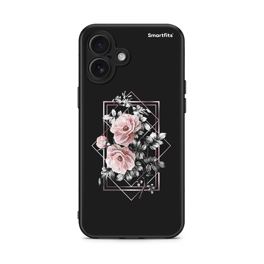 4 - iPhone 16 Plus Frame Flower case, cover, bumper