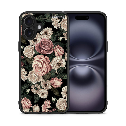 Θήκη iPhone 16 Plus Wild Roses Flower από τη Smartfits με σχέδιο στο πίσω μέρος και μαύρο περίβλημα | iPhone 16 Plus Wild Roses Flower case with colorful back and black bezels