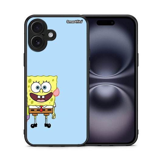 Θήκη iPhone 16 Plus Friends Bob από τη Smartfits με σχέδιο στο πίσω μέρος και μαύρο περίβλημα | iPhone 16 Plus Friends Bob case with colorful back and black bezels