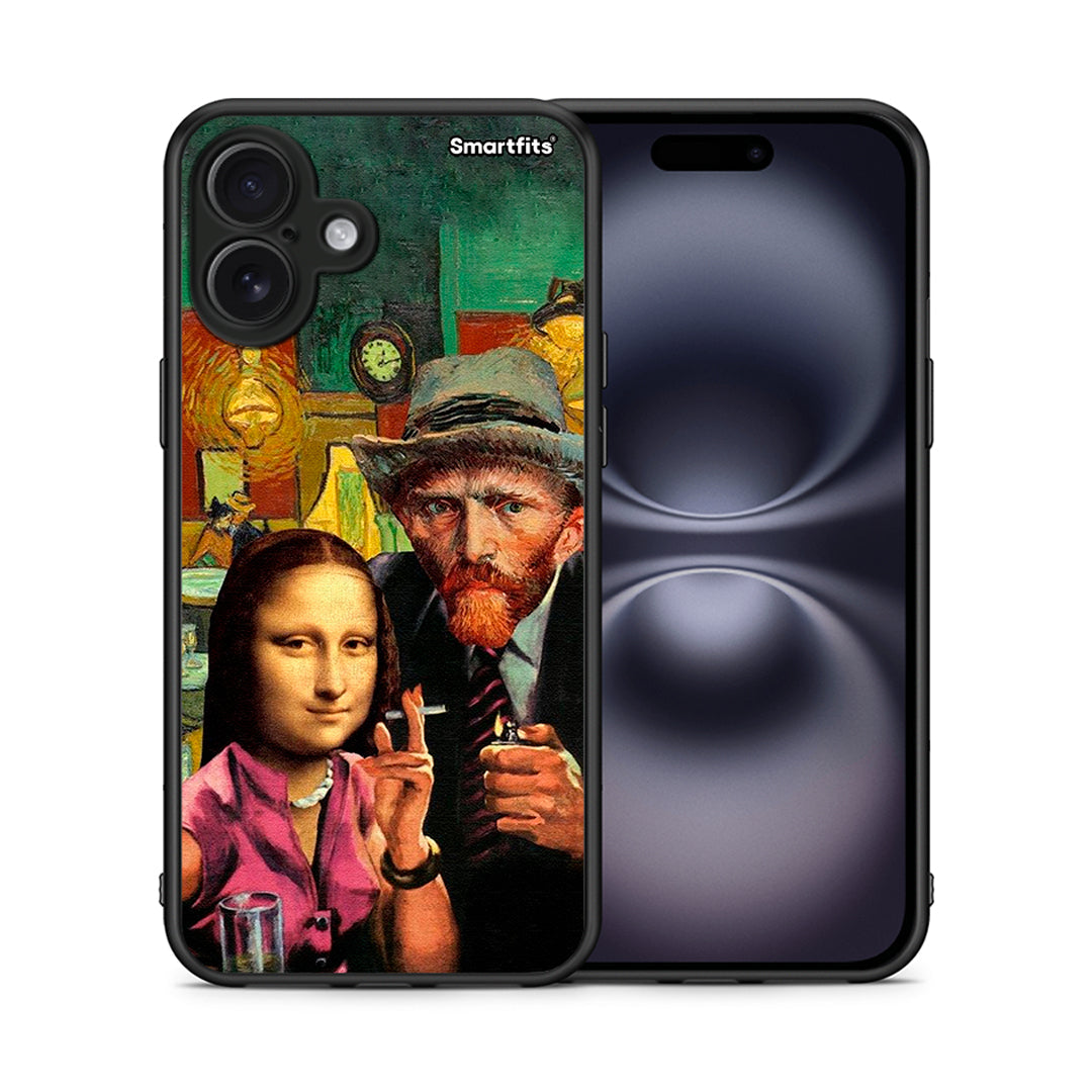 Θήκη iPhone 16 Plus Funny Art από τη Smartfits με σχέδιο στο πίσω μέρος και μαύρο περίβλημα | iPhone 16 Plus Funny Art case with colorful back and black bezels