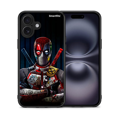 Θήκη iPhone 16 Plus Funny Guy από τη Smartfits με σχέδιο στο πίσω μέρος και μαύρο περίβλημα | iPhone 16 Plus Funny Guy case with colorful back and black bezels