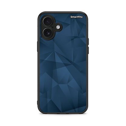 39 - iPhone 16 Plus Blue Abstract Geometric case, cover, bumper