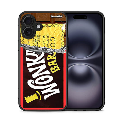 Θήκη iPhone 16 Plus Golden Ticket από τη Smartfits με σχέδιο στο πίσω μέρος και μαύρο περίβλημα | iPhone 16 Plus Golden Ticket case with colorful back and black bezels