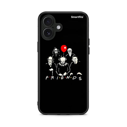 iPhone 16 Plus Halloween Friends Θήκη από τη Smartfits με σχέδιο στο πίσω μέρος και μαύρο περίβλημα | Smartphone case with colorful back and black bezels by Smartfits