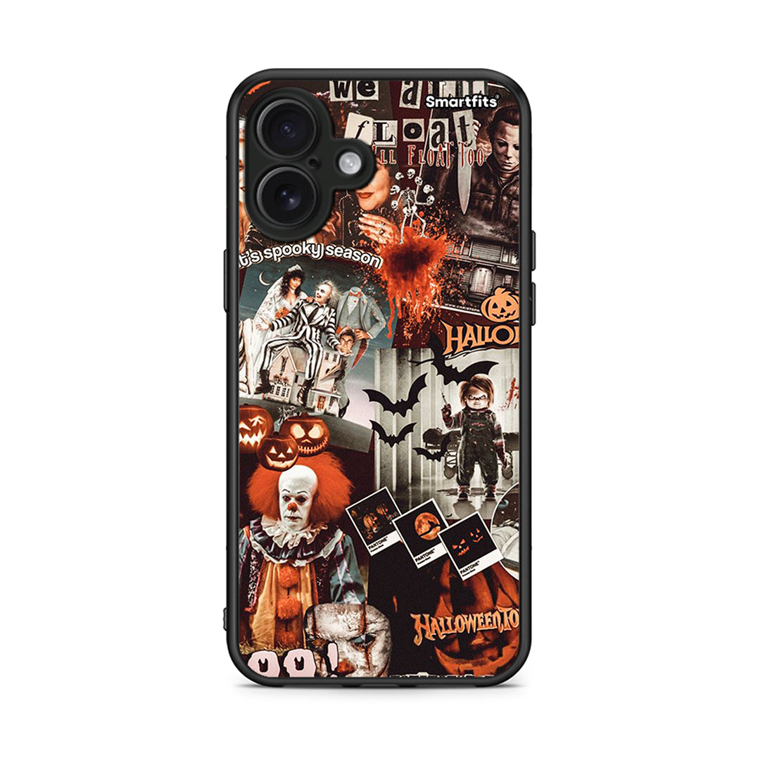 iPhone 16 Plus Halloween Spooky Season Θήκη από τη Smartfits με σχέδιο στο πίσω μέρος και μαύρο περίβλημα | Smartphone case with colorful back and black bezels by Smartfits